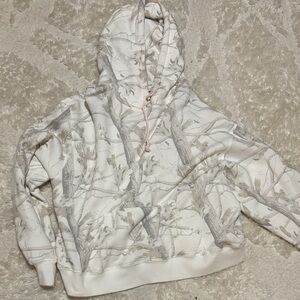 Women's White and Gray Teddy Jacket